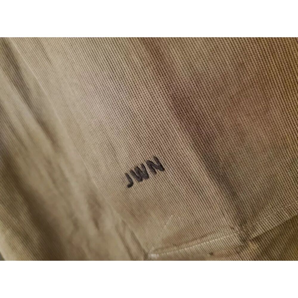 John W. Nordstrom Men's Dress Shirt Size 17 1/2-34 Olive Green Embroidered JWN - Picture 4 of 6